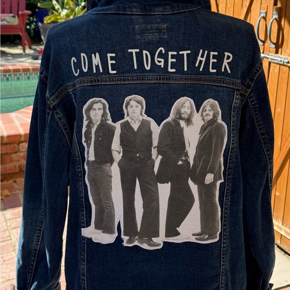 Women's Beatles "Come Together" Denim Jean Jacket-2X